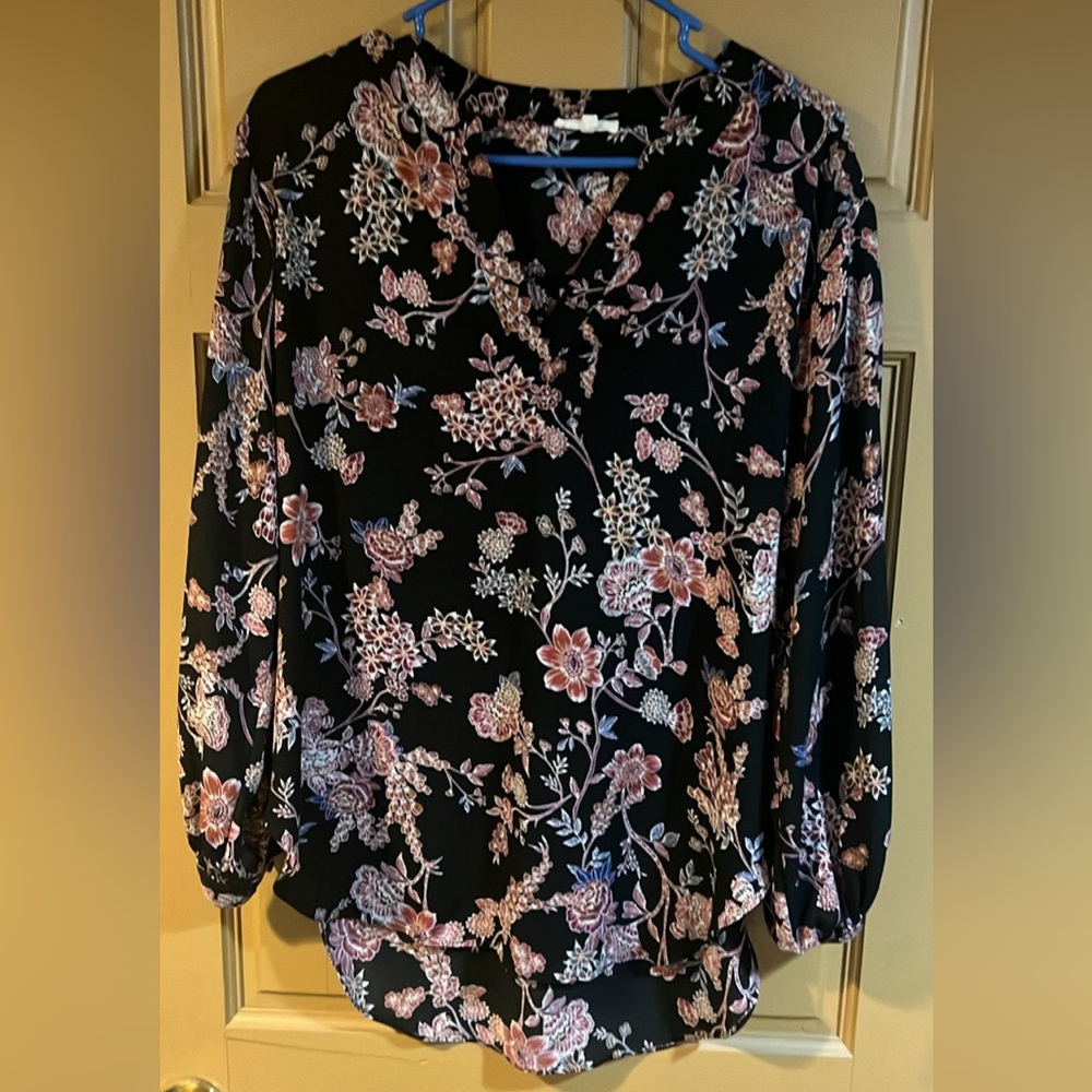 Floral Black Women's Top
